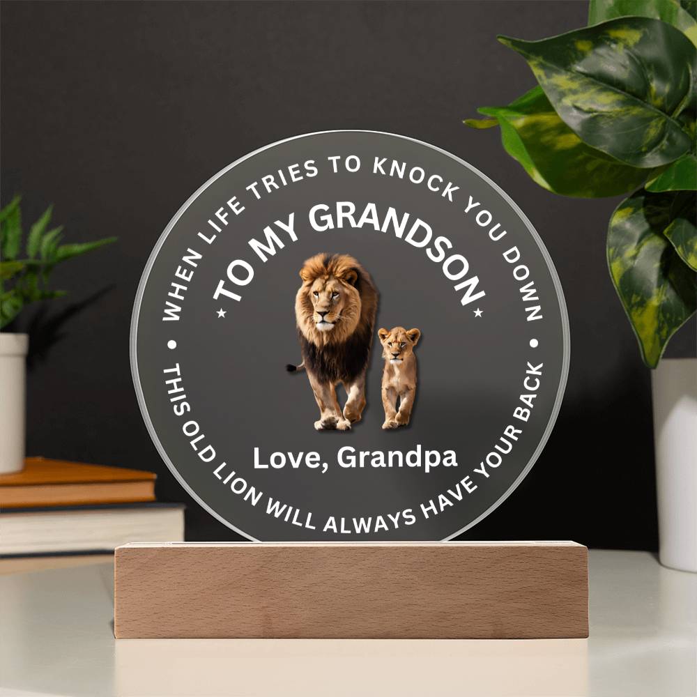 SPECIAL GRANDSON GIFT - LED Acrylic Plaque - SO8494