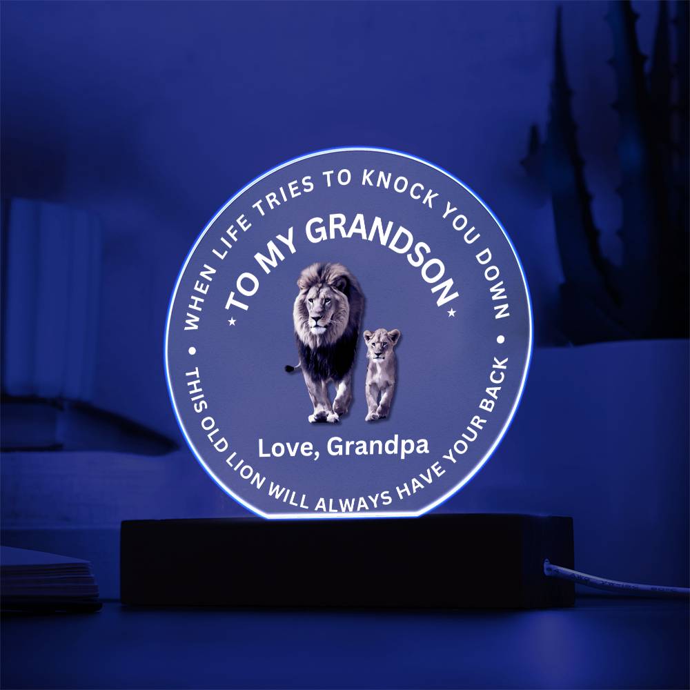 SPECIAL GRANDSON GIFT - LED Acrylic Plaque - SO8494