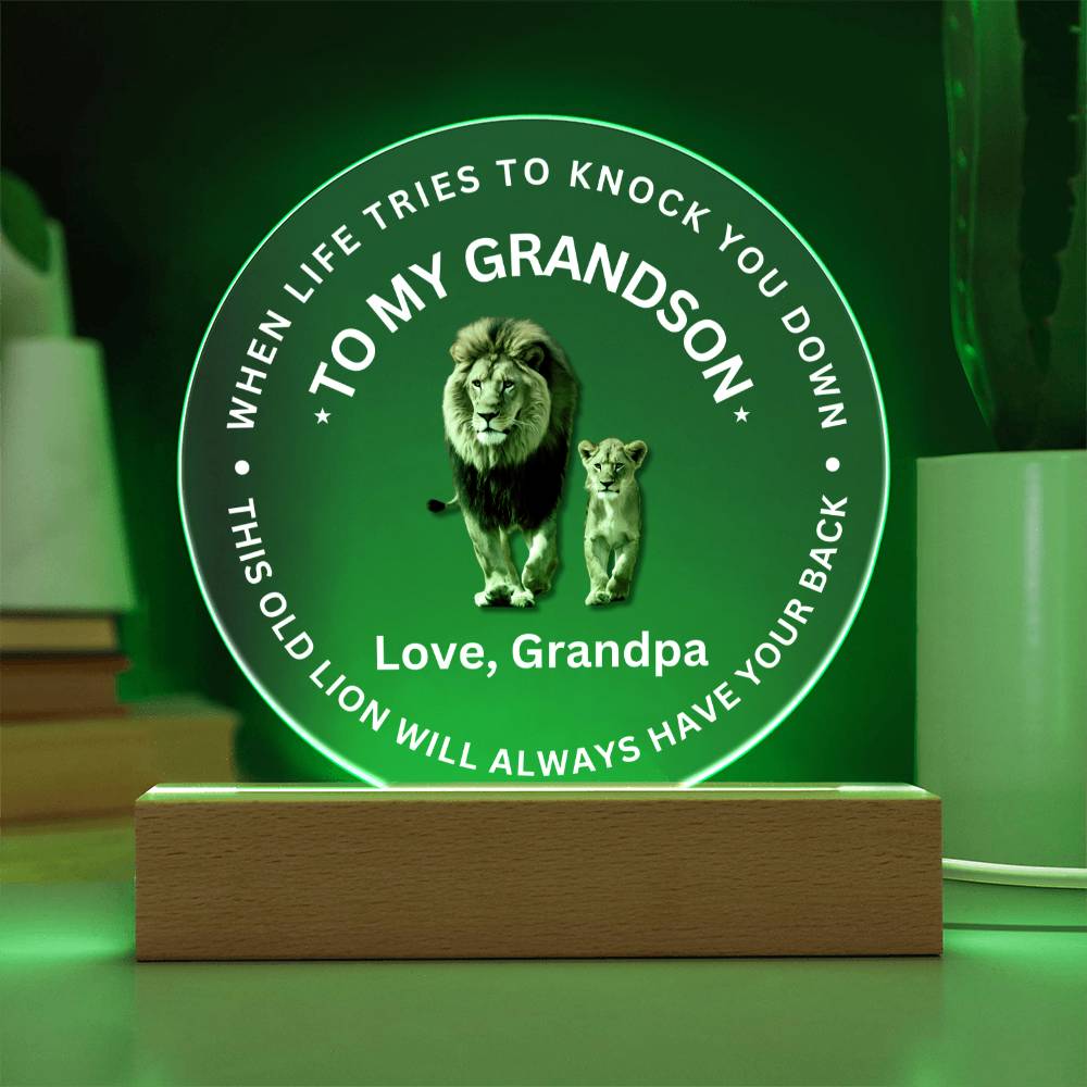 SPECIAL GRANDSON GIFT - LED Acrylic Plaque - SO8494