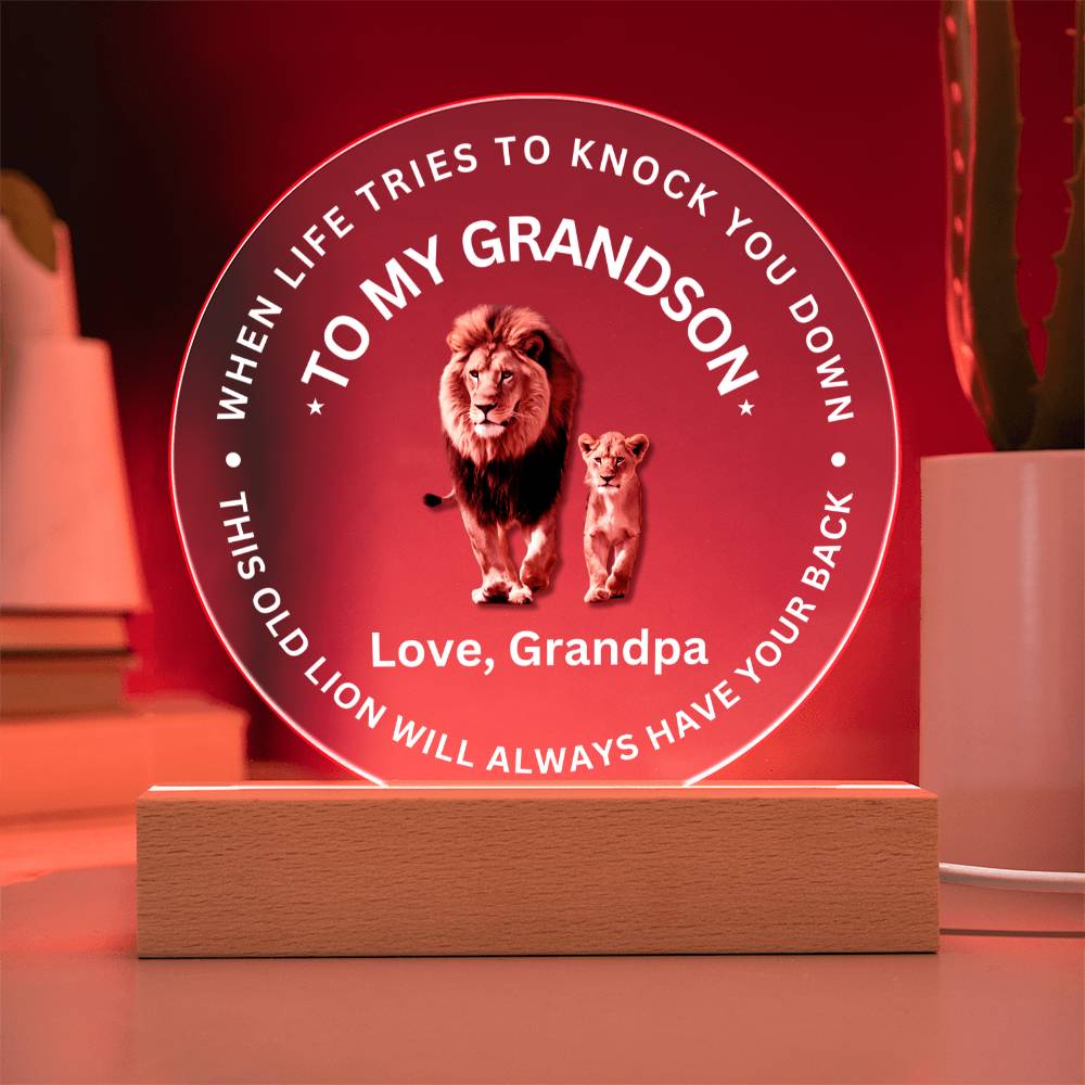 SPECIAL GRANDSON GIFT - LED Acrylic Plaque - SO8494