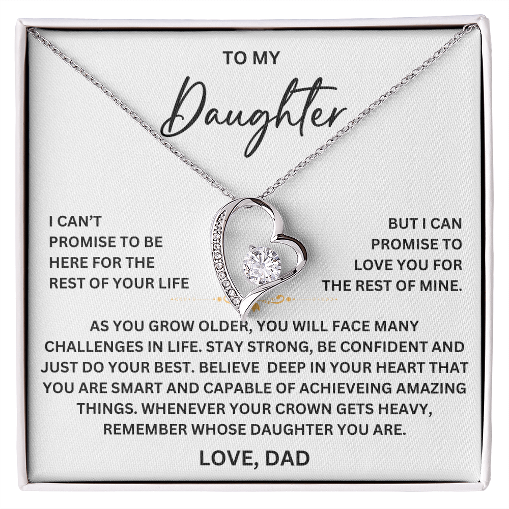 To my Daughter - From Dad - Forever Love Necklace - SR#0225