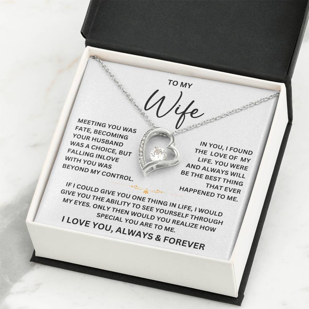TO MY WIFE - FOREVER LOVE NECKLACE GIFT - SO#1526