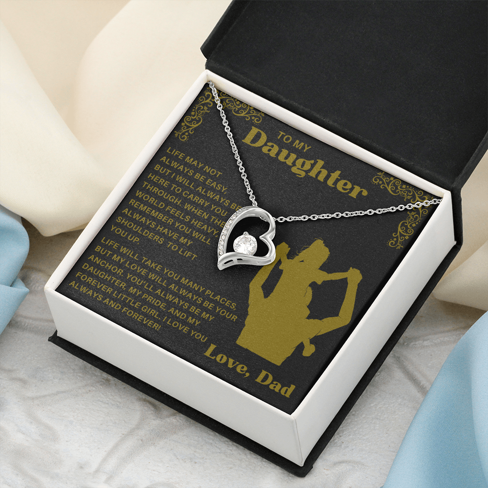 Gift for Daughter / From Dad - Heart Necklace SS#0693