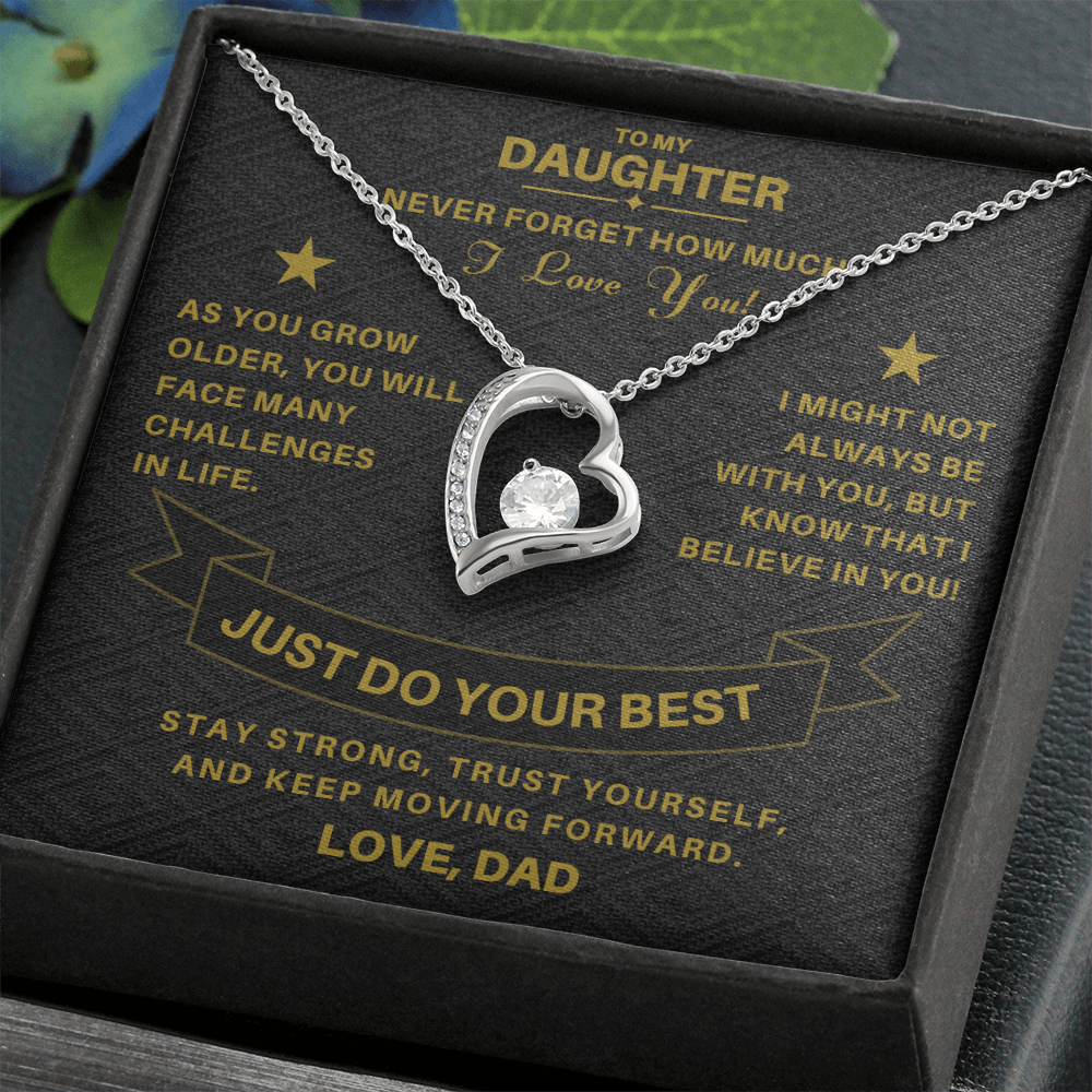To My Daughter / From Dad Luxury Necklace Gift SS#1103
