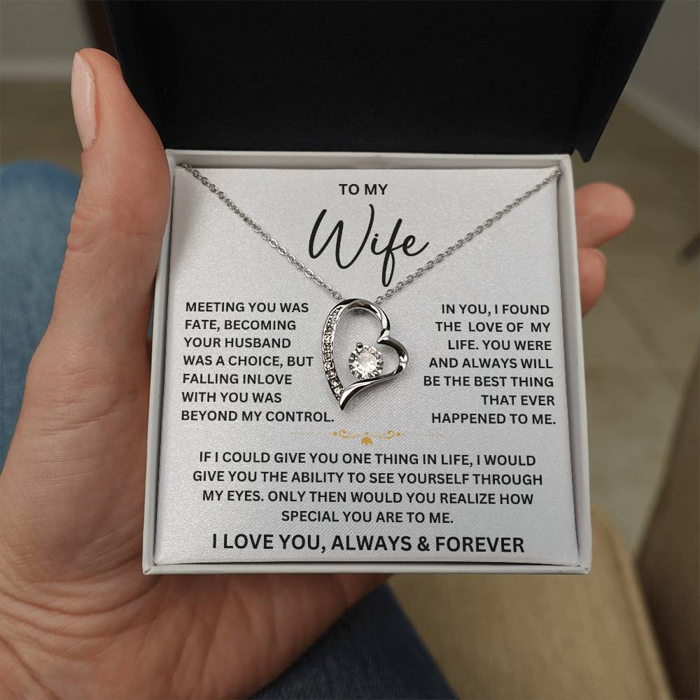 TO MY WIFE - FOREVER LOVE NECKLACE GIFT - SO#1526