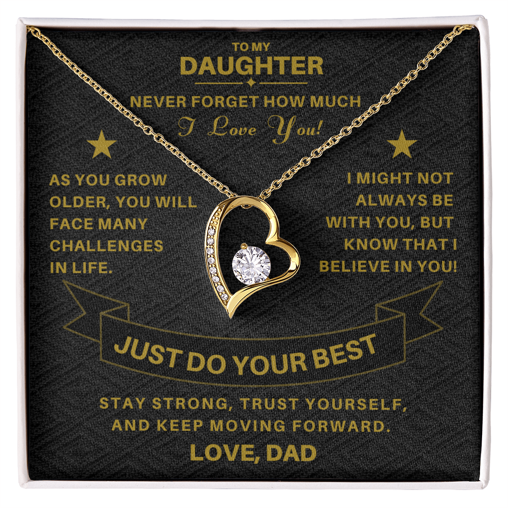 To My Daughter / From Dad Luxury Necklace Gift SS#1103