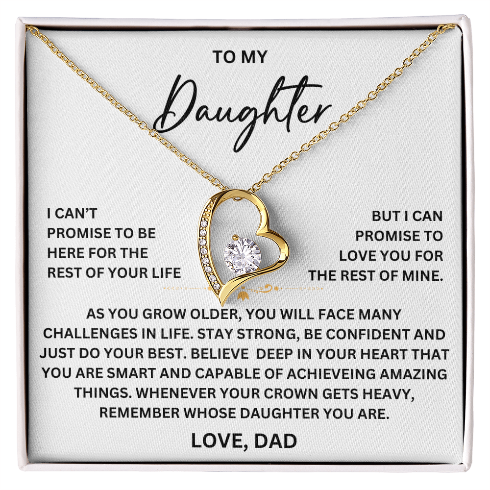 To my Daughter - From Dad - Forever Love Necklace - SR#0225
