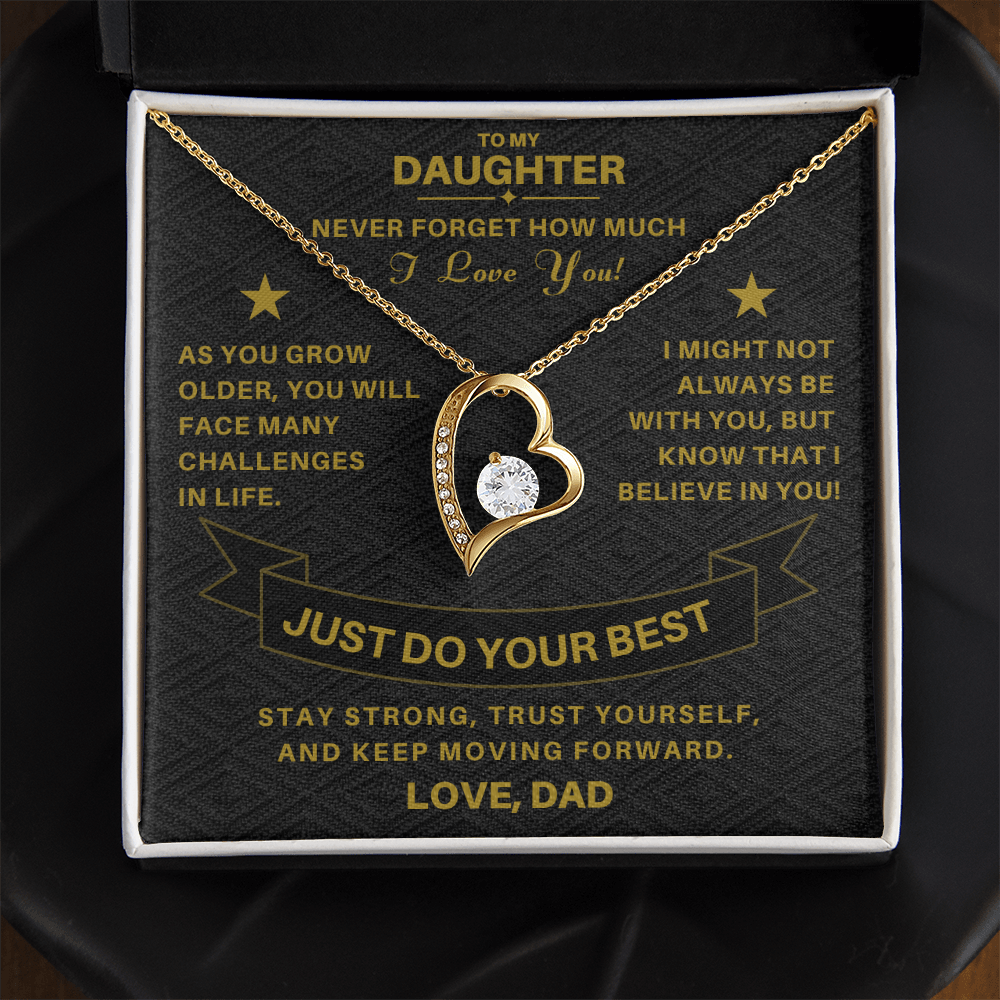 To My Daughter / From Dad Luxury Necklace Gift SS#1103