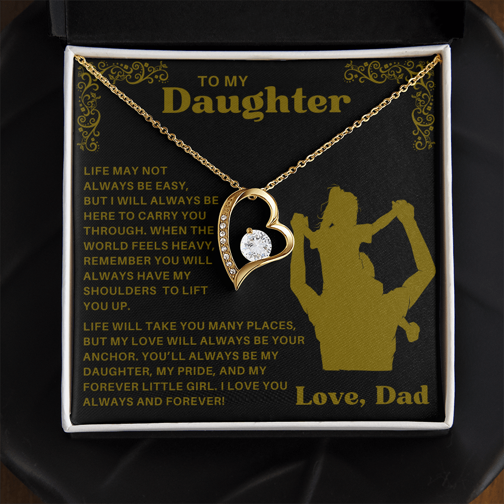 Gift for Daughter / From Dad - Heart Necklace SS#0693