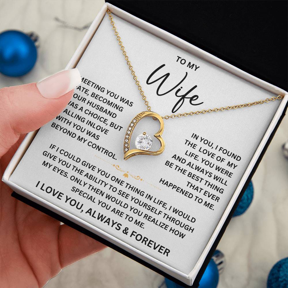 TO MY WIFE - FOREVER LOVE NECKLACE GIFT - SO#1526