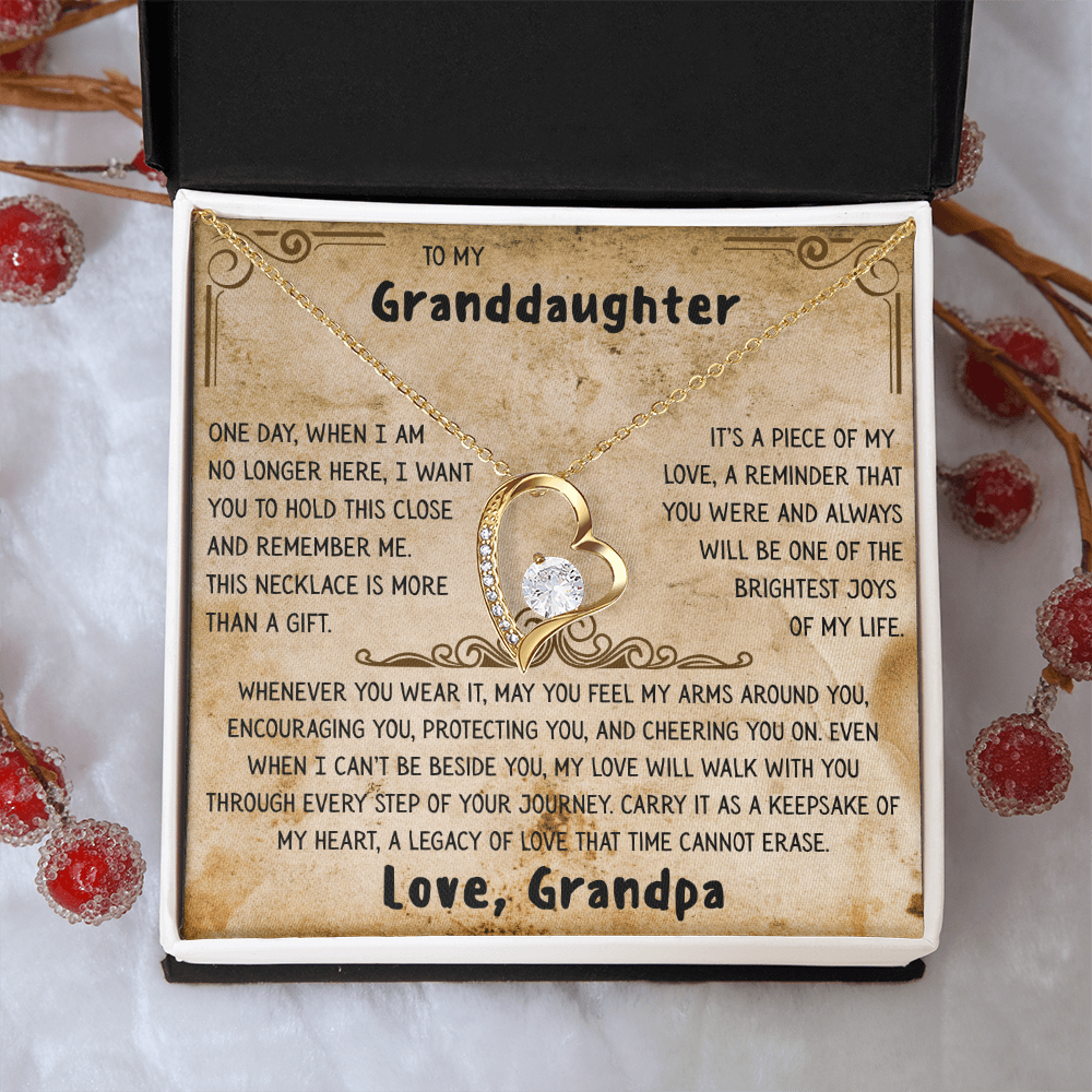 Grandpa's Keepsake Necklace for Granddaughter