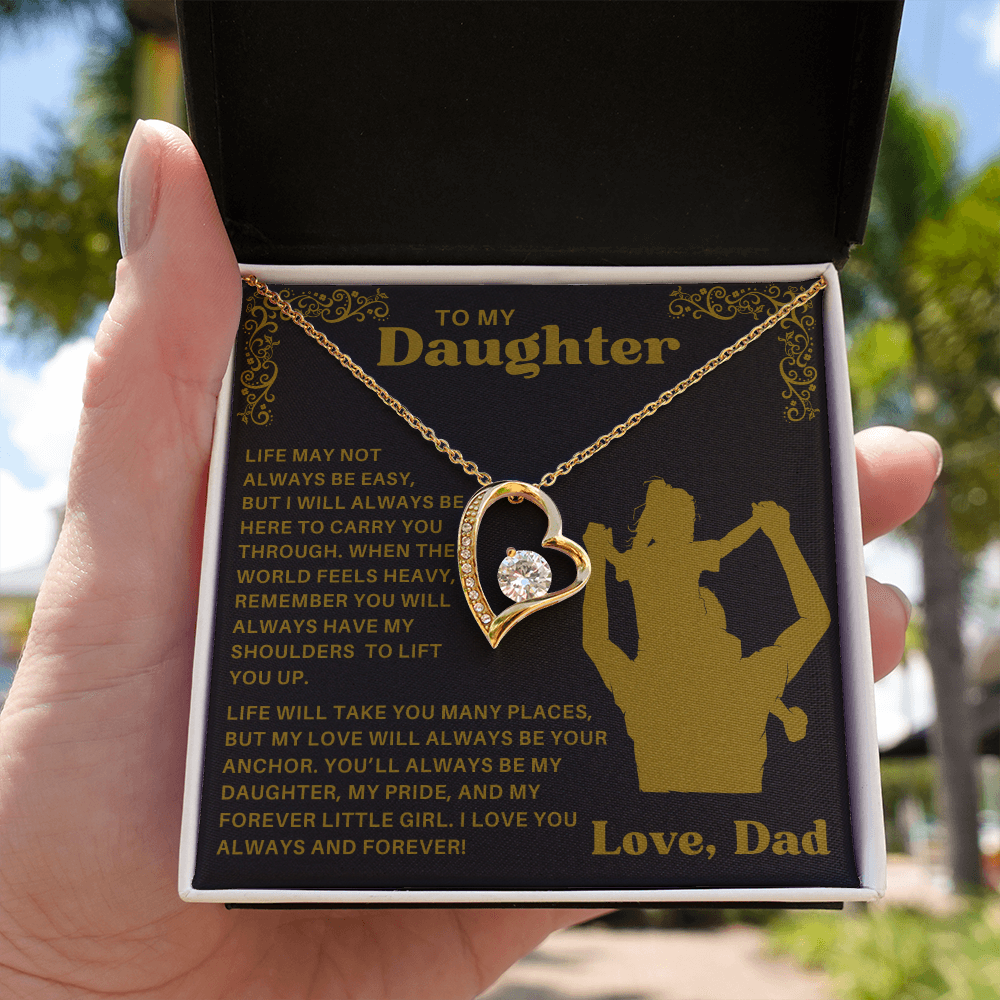 Gift for Daughter / From Dad - Heart Necklace SS#0693