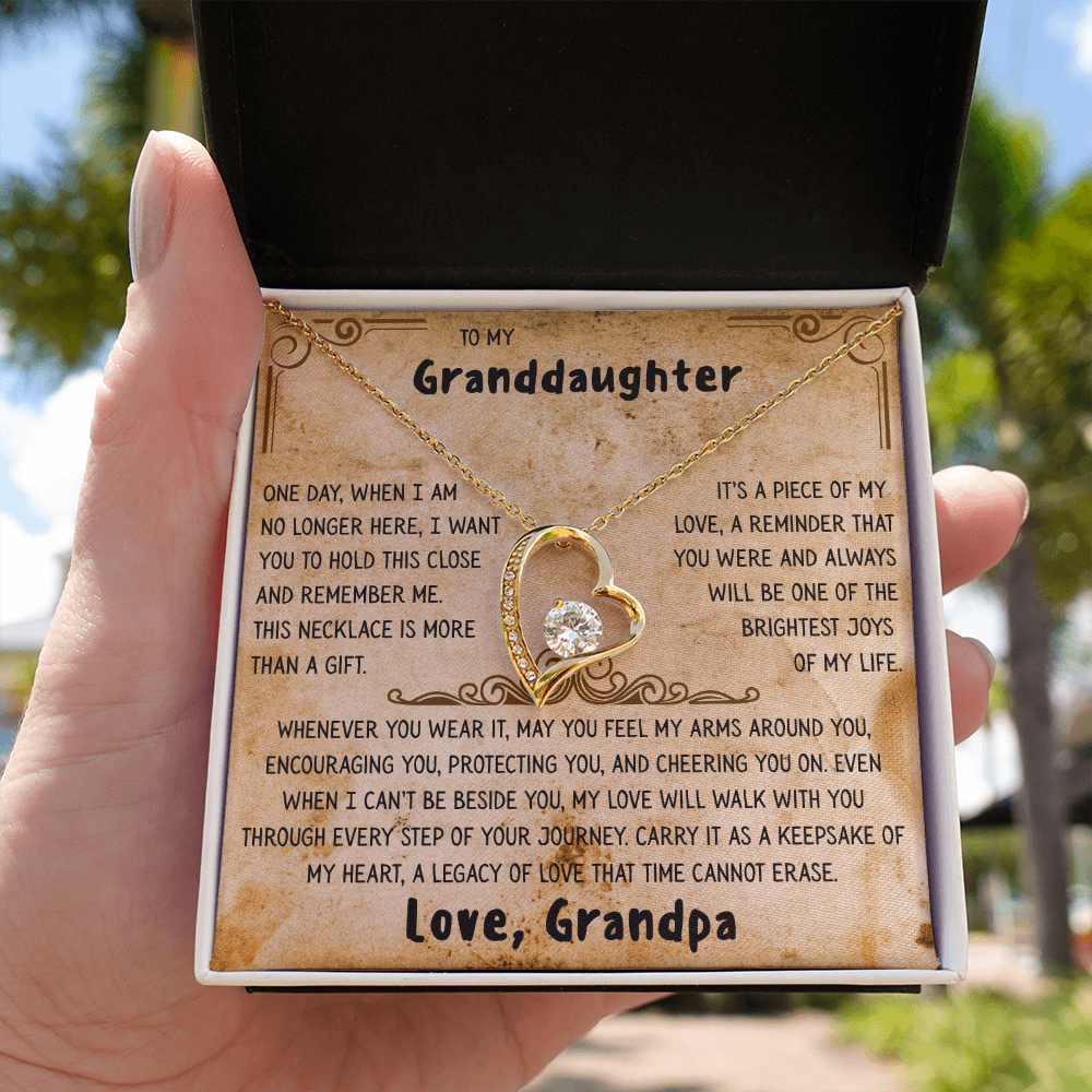 Grandpa's Keepsake Necklace for Granddaughter