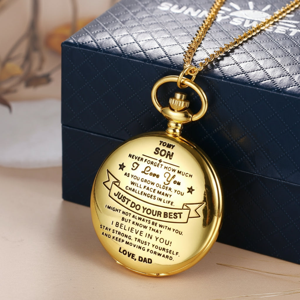 To My Son / From Dad - Luxury Vintage Pocket Watch Gift SS#31