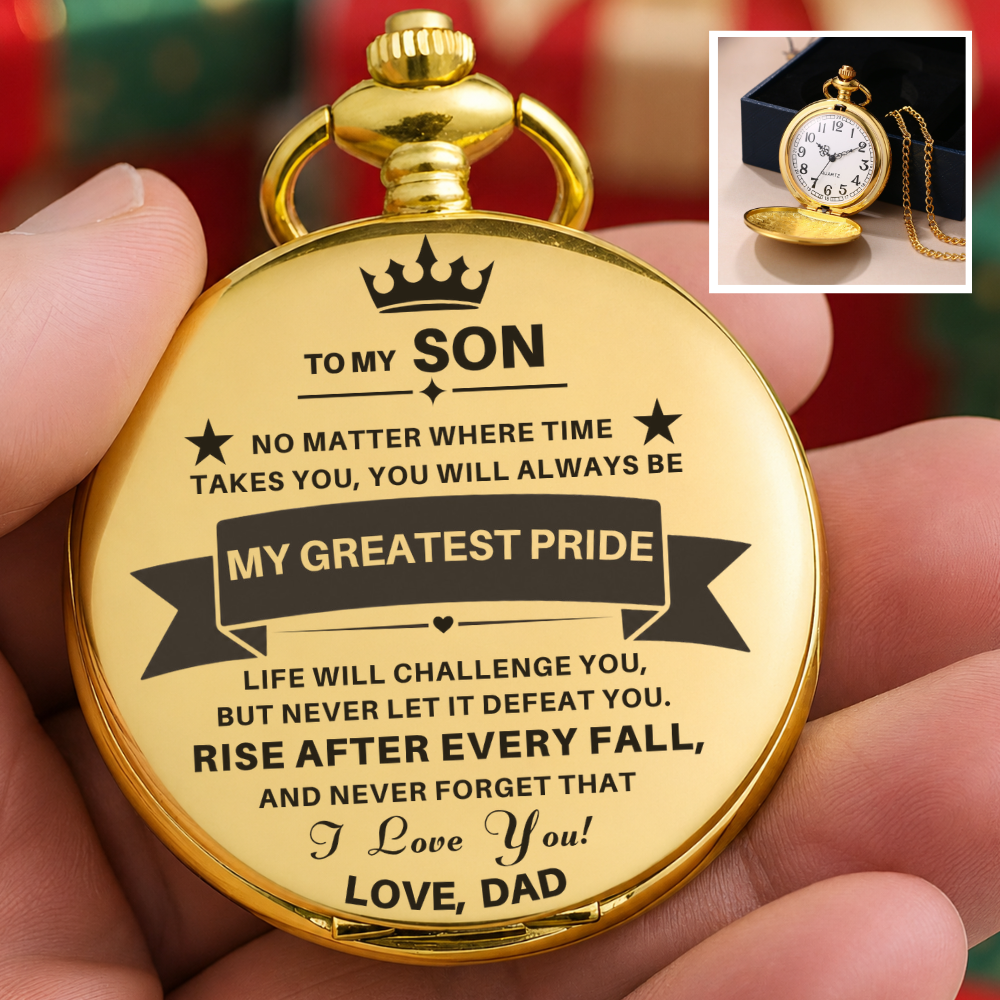 To My Son / From Dad - Luxury Vintage Pocket Watch Gift SS#2606