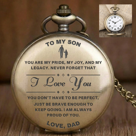To Son / Dad - Luxury Vintage Pocket Watch Gift SS#2603