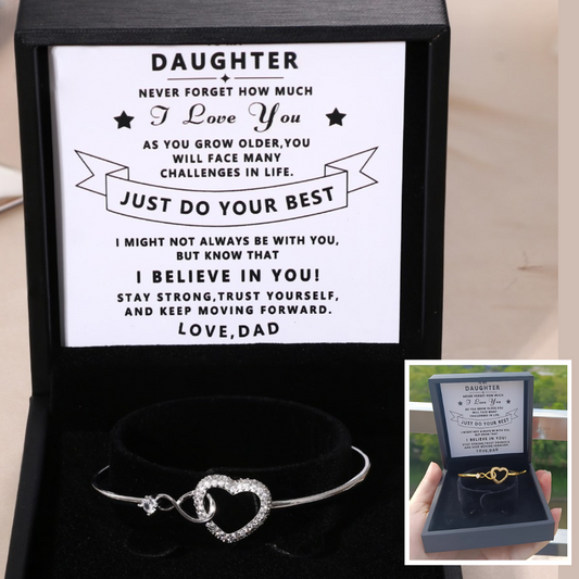 To My Daughter Luxury Infinity Heart Bracelet - SS#0601
