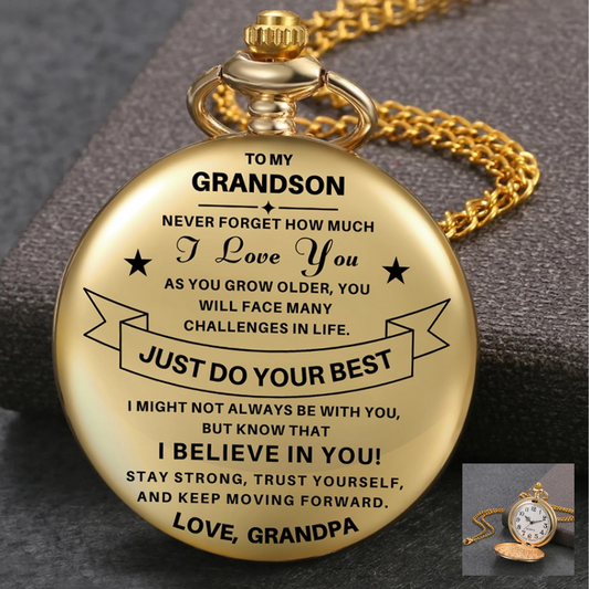 To Grandson / From Grandpa - Luxury Vintage Pocket Watch Gift SS#20