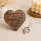 To My Daughter / Love Dad Luxury Wood Heart Necklace Gift #2609