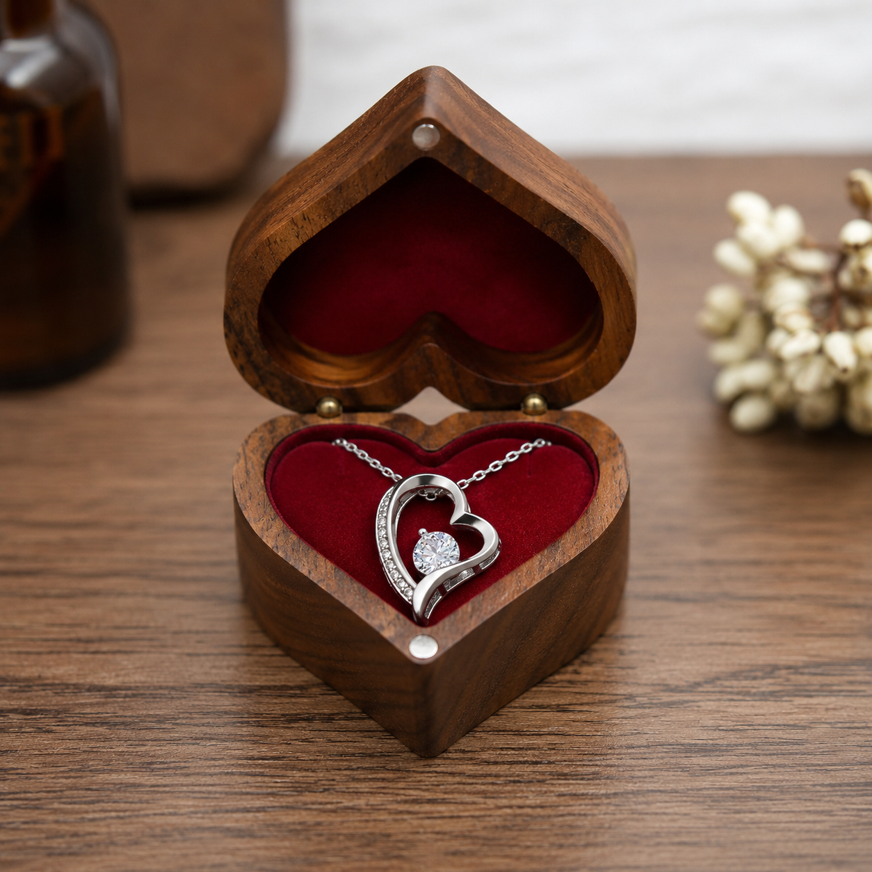 To My Daughter / Love Dad Luxury Heart Necklace Gift #2609
