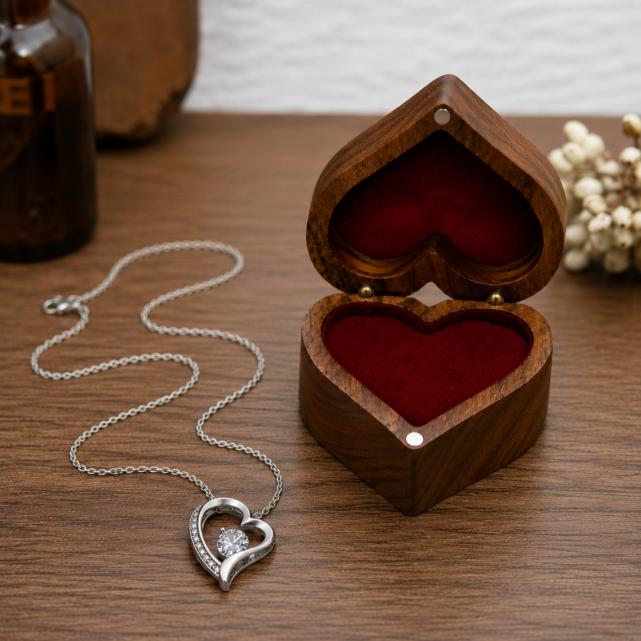 To My Daughter / Love Dad Luxury Heart Necklace Gift #2609