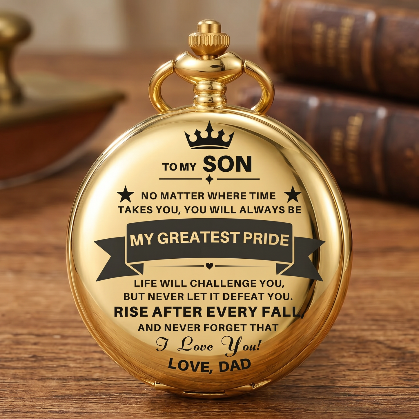 To My Son / From Dad - Luxury Vintage Pocket Watch Gift SS#2606