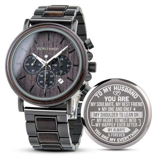 To My Husband Luxury Wood Watch - SW#011