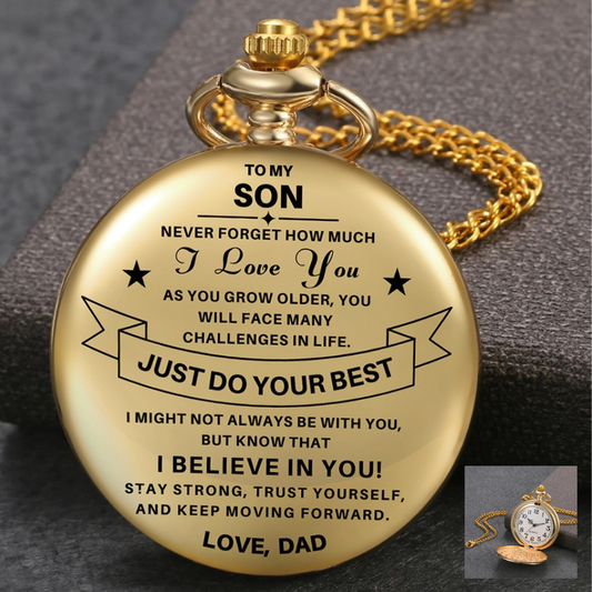 To My Son / From Dad - Luxury Vintage Pocket Watch Gift SS#31