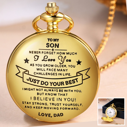 To My Son / From Dad - Luxury Vintage Pocket Watch Gift SS#31