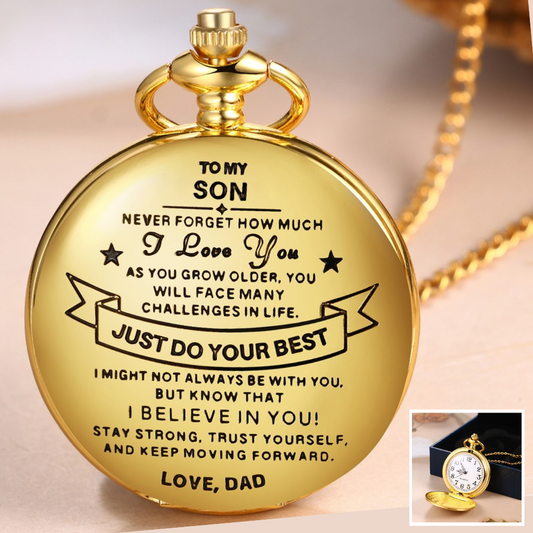 To My Son / From Dad - Luxury Vintage Pocket Watch Gift SS#31