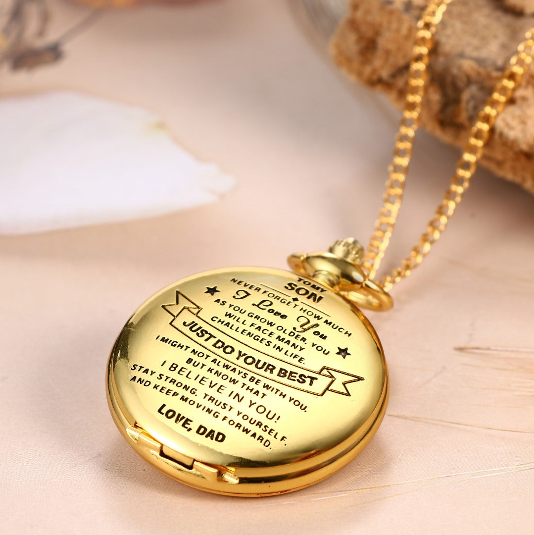To My Son / From Dad - Luxury Vintage Pocket Watch Gift SS#31