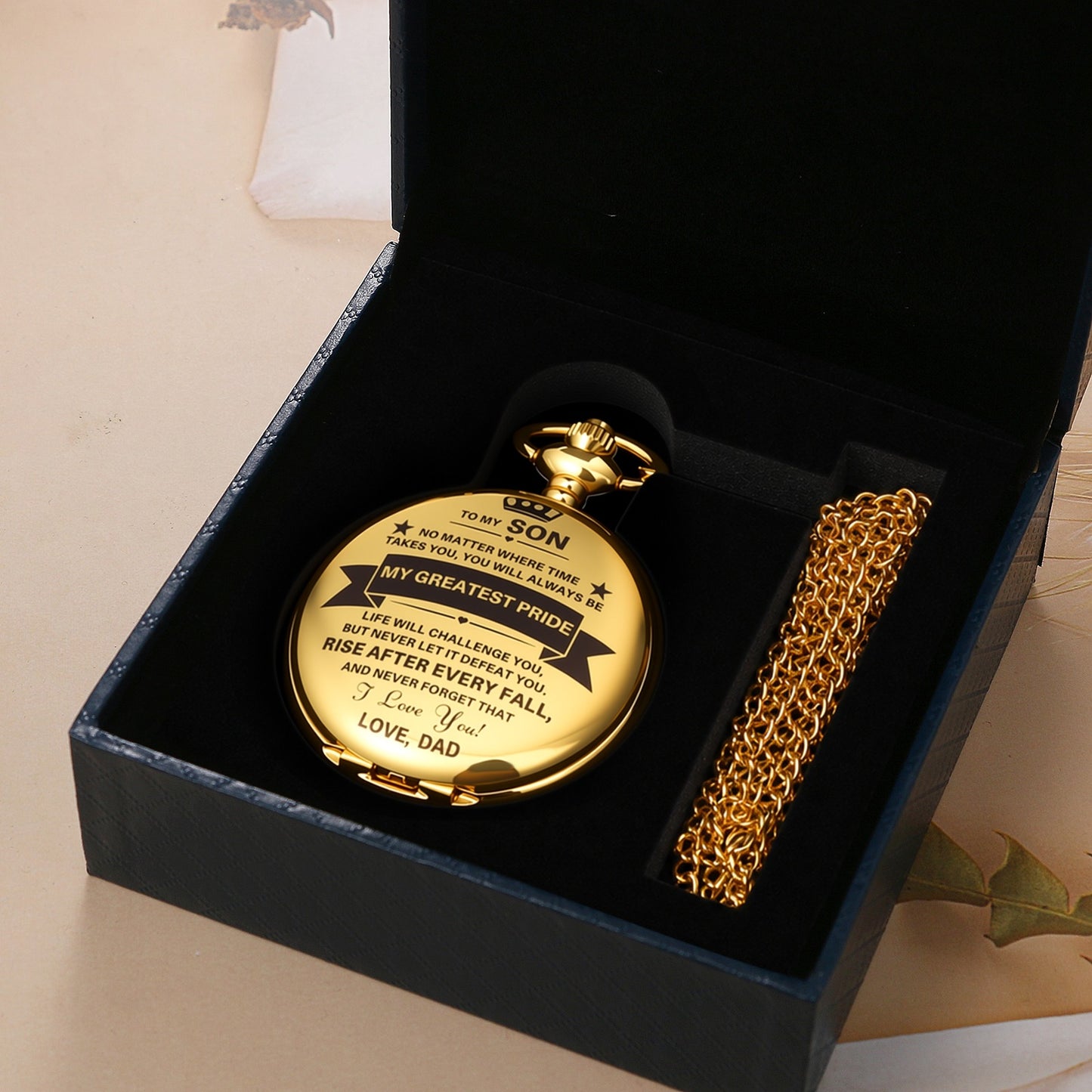 To My Son / From Dad - Luxury Vintage Pocket Watch Gift SS#2606