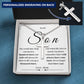 To My Son - From Mom - Cross Necklace with  Engraving
