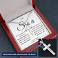 To My Son - From Mom - Cross Necklace with  Engraving