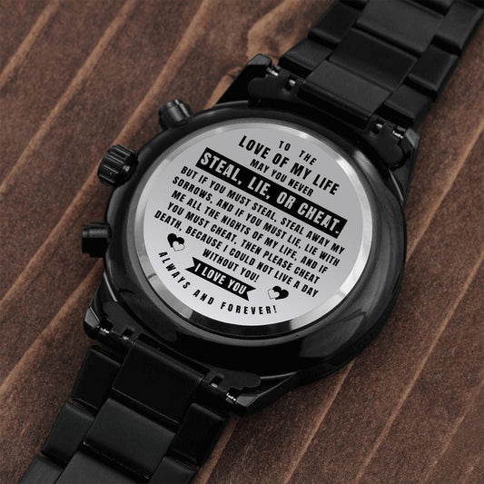 Laser Engraved Watch for Boyfriend / Husband