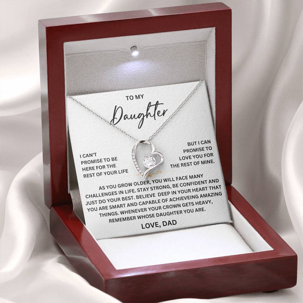 To my Daughter -  From Dad - Forever Love Necklace - SR#0225