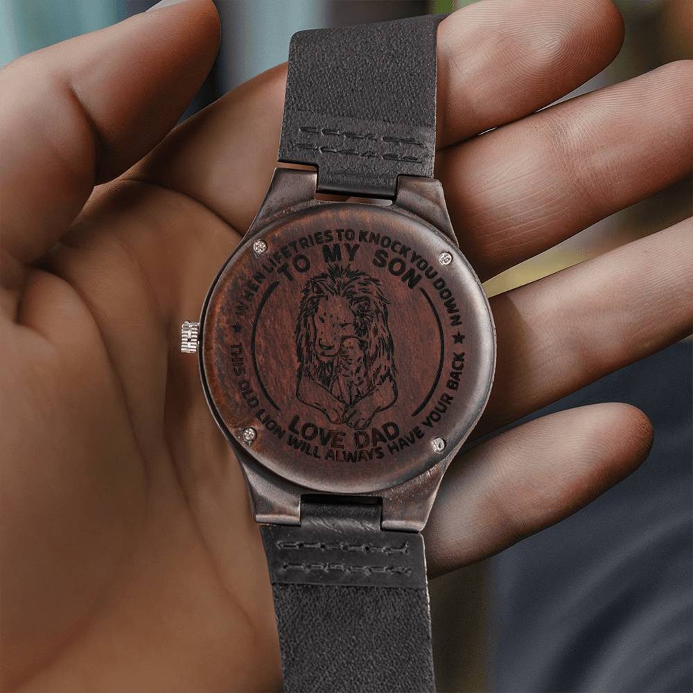 Engraved Wooden Watch For Son - SO#1298