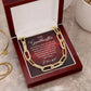 To Granddaughter CZ Paperclip Chain Necklace - SO - 0011