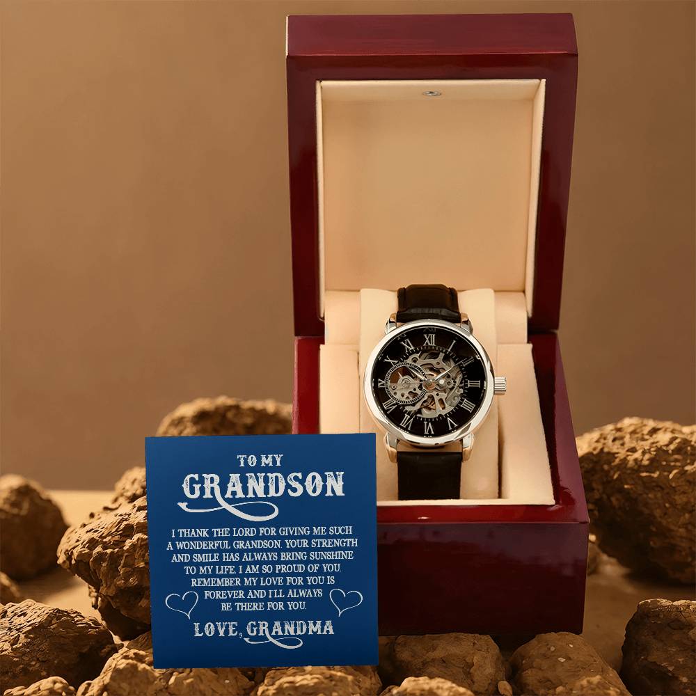 To Grandson / From Grandma Openwork Watch - SO - 0042