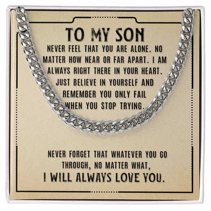 To My Son / Cuban Link Chain Necklace SO - 0031