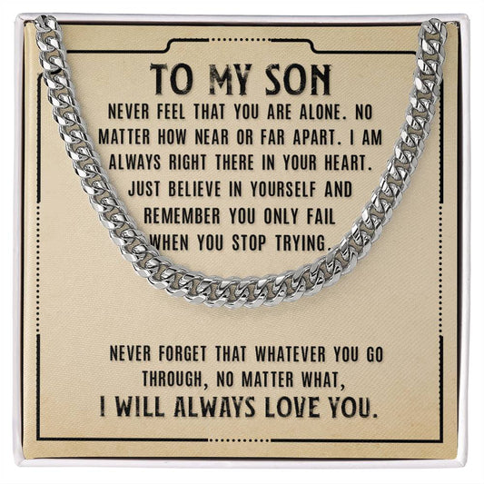 To My Son / Cuban Link Chain Necklace SO - 0031