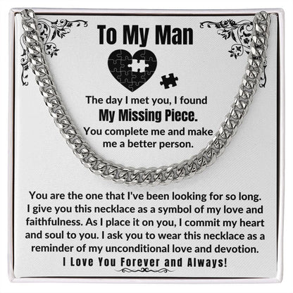 My Missing Piece Necklace for Boyfriend/Husband