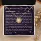 Love Knot Necklace - Open Letter To Daughter From Mom
