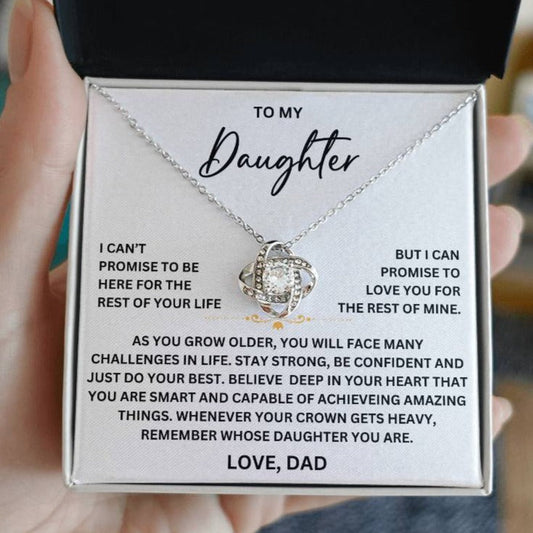 TO MY DAUGHTER FROM DAD - LOVE KNOT NECKLACE GIFT- SO#1725