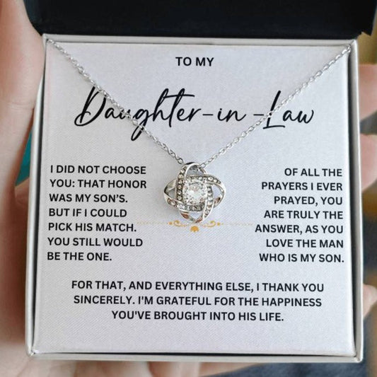 To my Daughter-in-Law Love Knot Necklace - 02