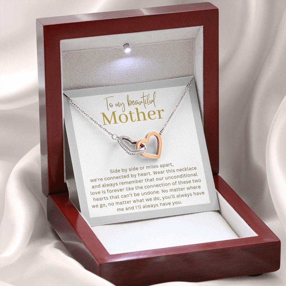 Gift For Your Mother - Interlocking Heart Necklace