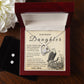 Forever love necklace with Free zirconia earring, gift box, and velvet pouch