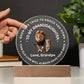 Special Gift For Granddaughter - LED  Acrylic Plaque - SO#1472