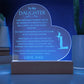 To My Daughter - LED  Acrylic Heart Plaque - SO3844