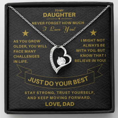 To My Daughter / From Dad Luxury Necklace Gift  SS#1103